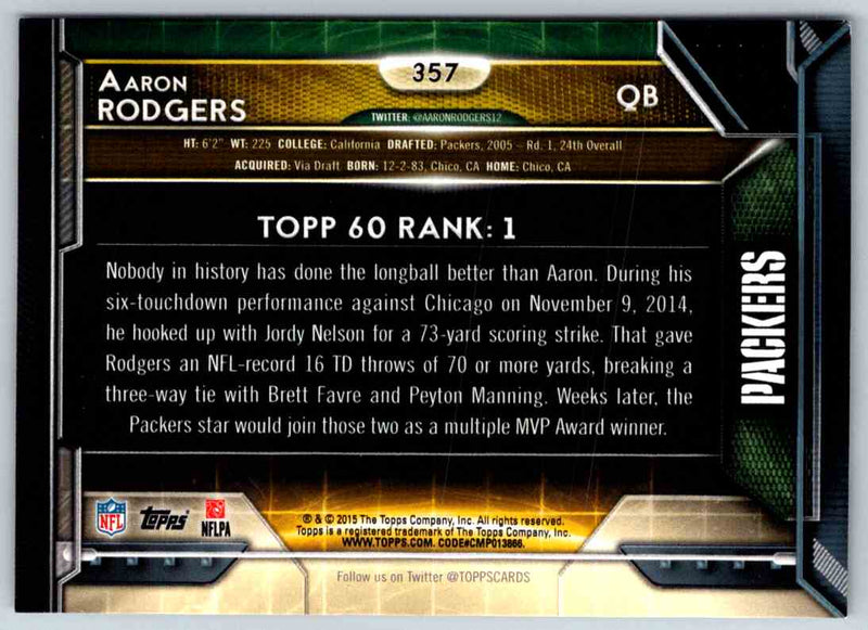 2013 Topps Aaron Rodgers