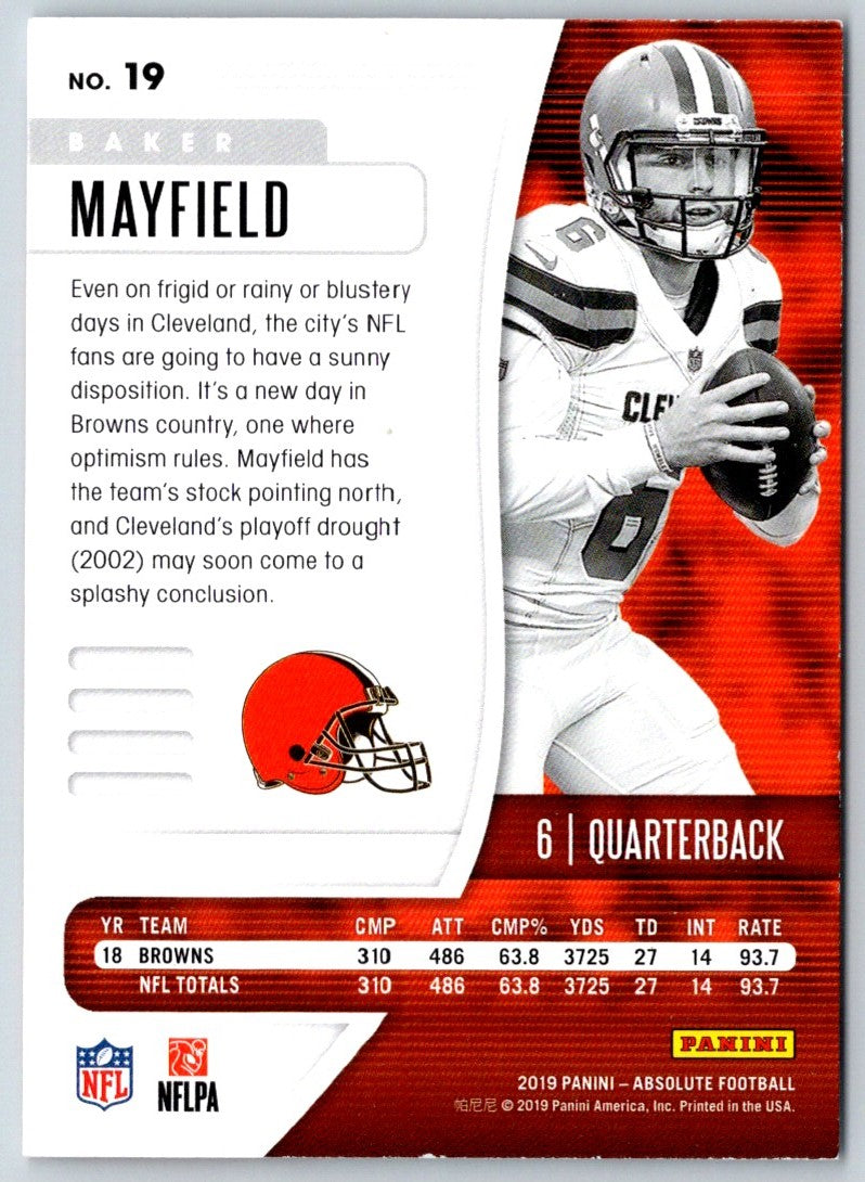 2019 Panini Absolute Baker Mayfield