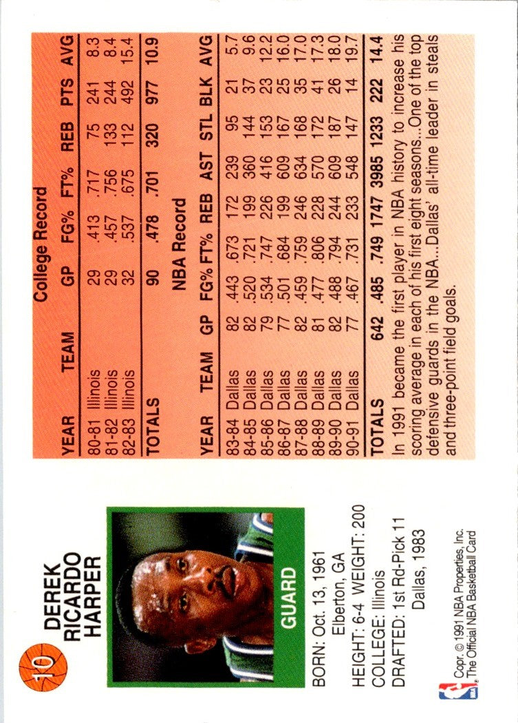 1991 Hoops McDonald's Derek Harper