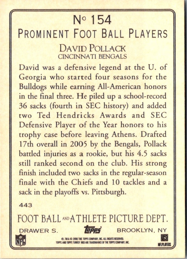 2006 Topps Turkey Red David Pollack