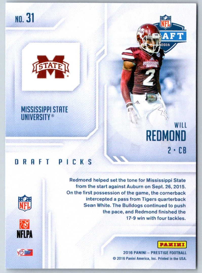 2016 Panini Will Redmond