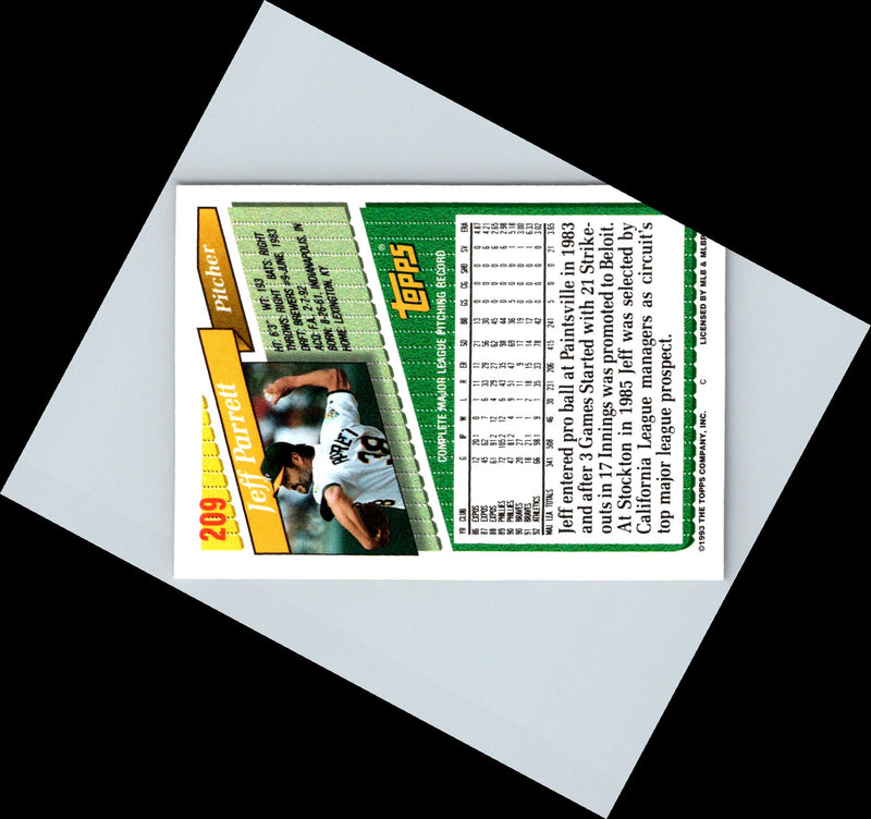 1991 Topps Jeff Parrett