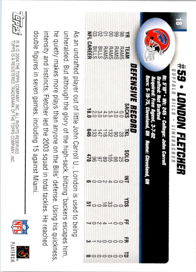 2004 Topps London Fletcher