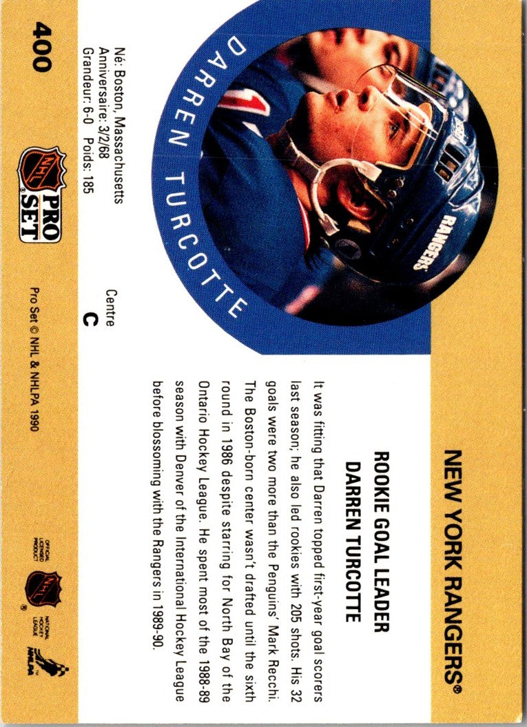 1990 Pro Set Darren Turcotte