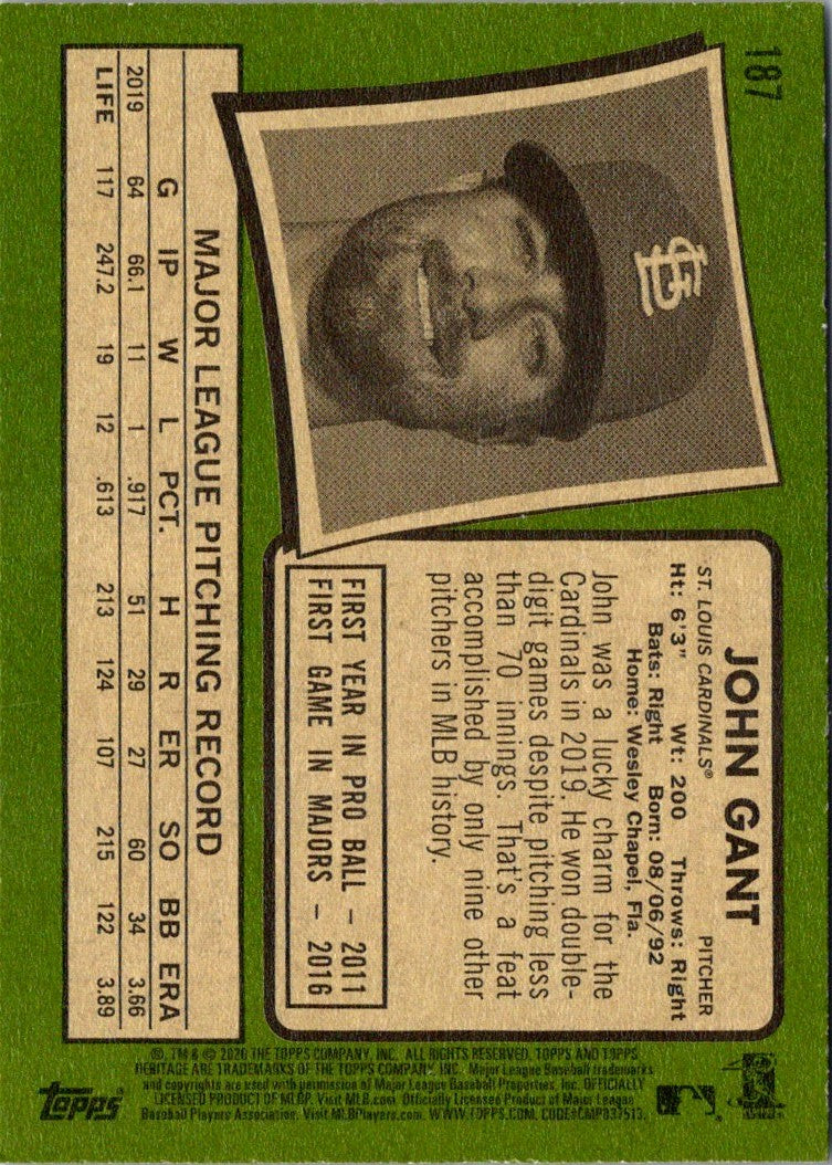 2020 Topps Heritage John Gant