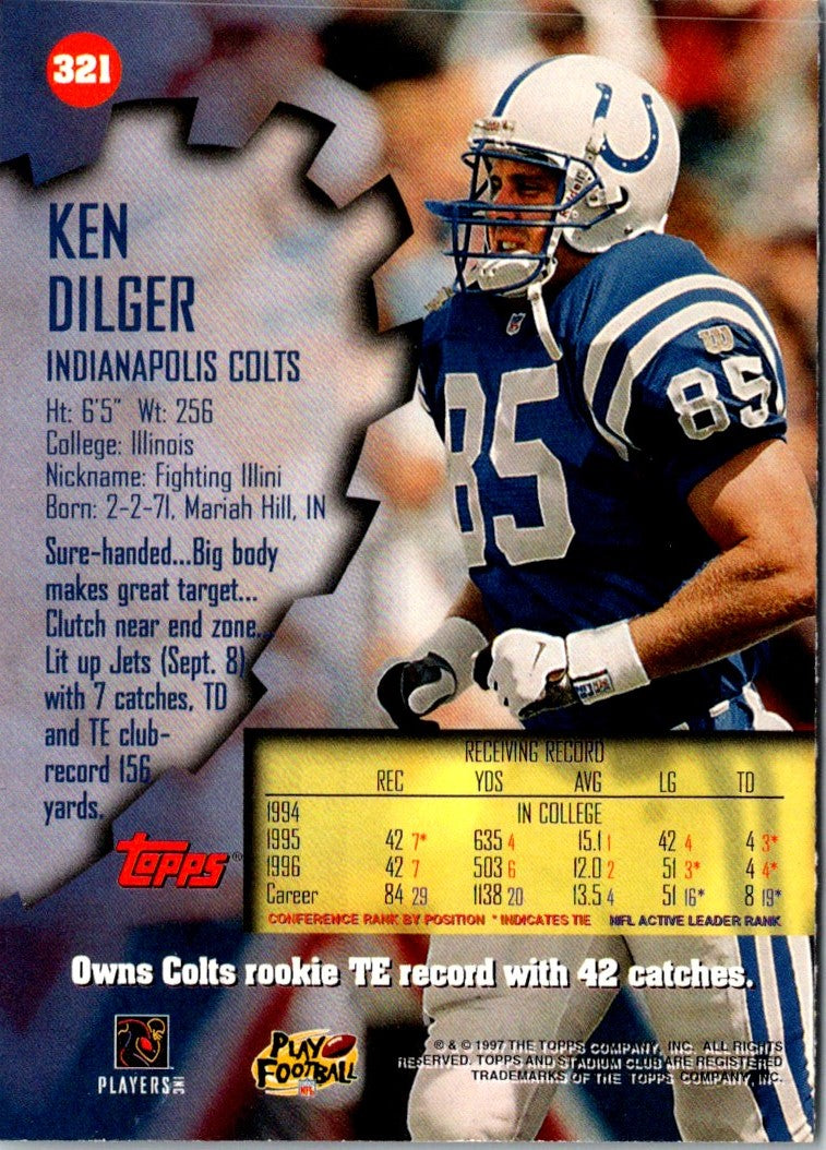 1997 Stadium Club Ken Dilger
