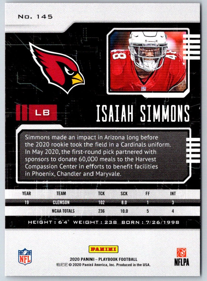 2020 Panini Gold Standard Isaiah Simmons