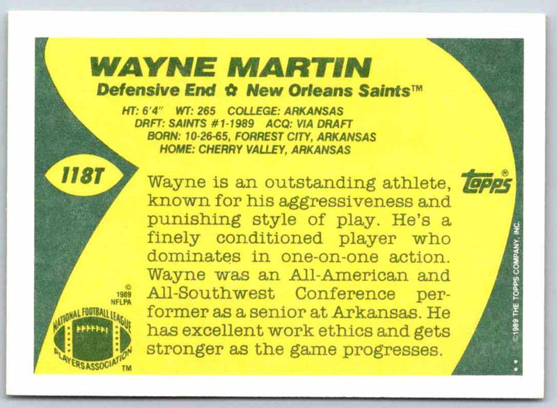 1989 Topps Wayne Martin