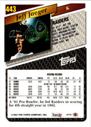 1993 Topps Gold Jeff Jaeger