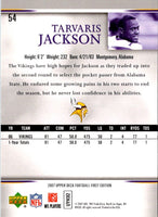 2007 Upper Deck First Edition Tarvaris Jackson #54