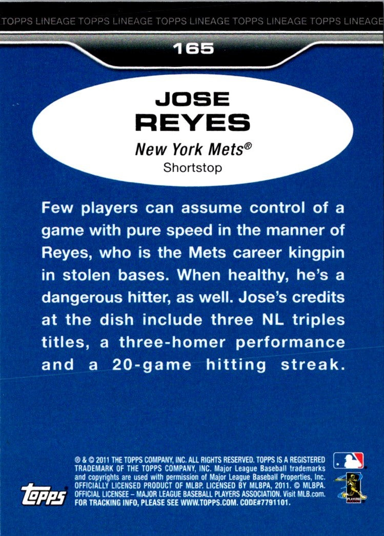 2011 Topps Lineage Jose Reyes