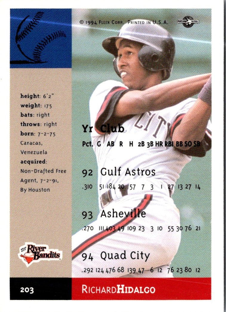 1994 Fleer Excel Richard Hidalgo