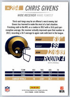 2016 Score Chris Givens #204