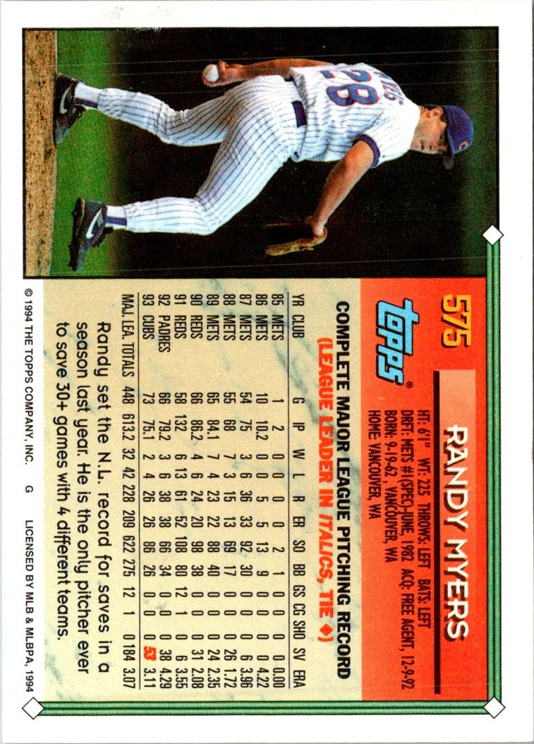 1994 Topps Randy Myers