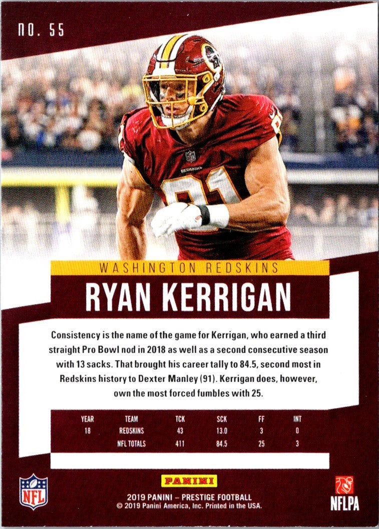 2019 Panini Prestige Ryan Kerrigan