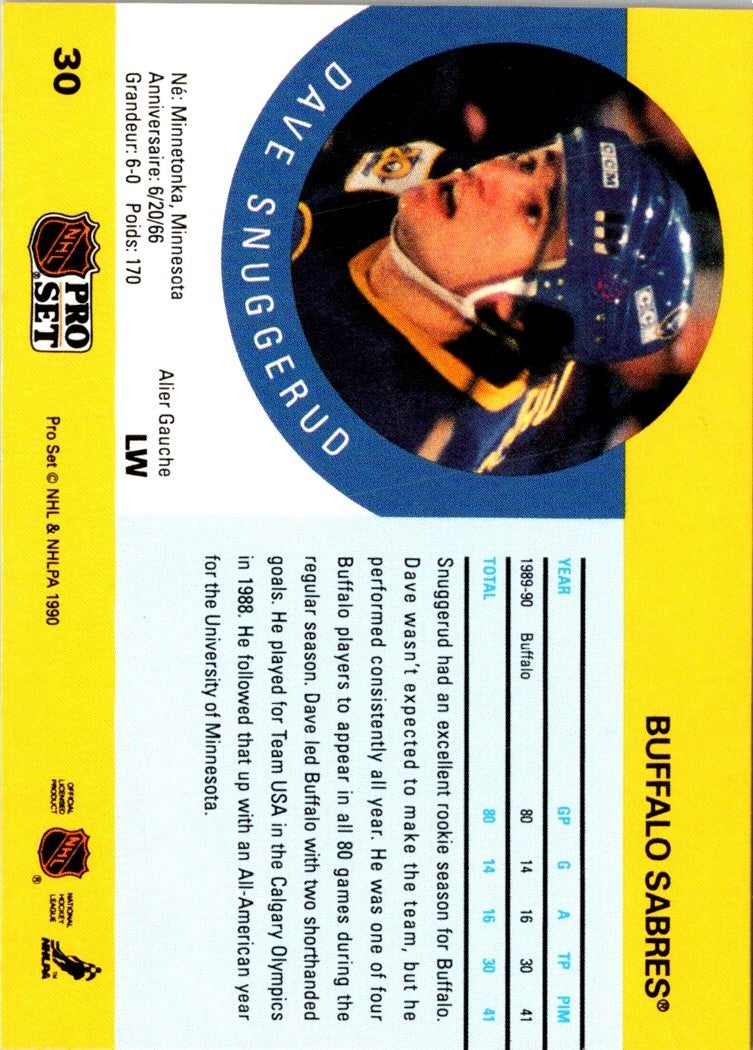 1990 Pro Set Dave Snuggerud