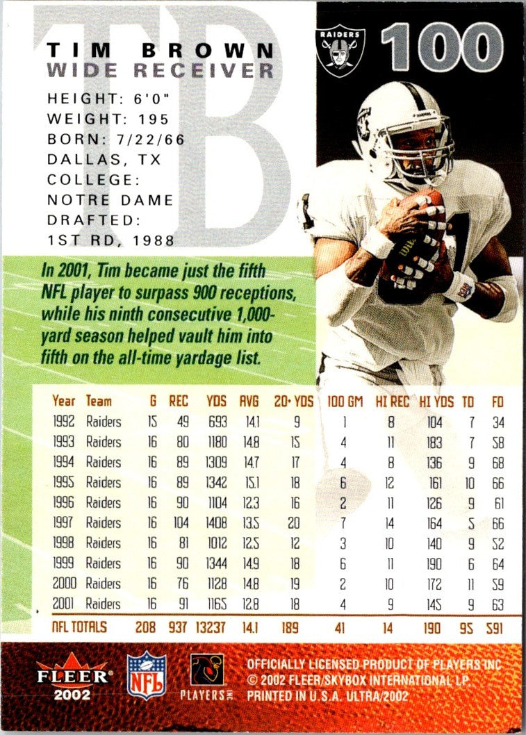 2002 Ultra Tim Brown