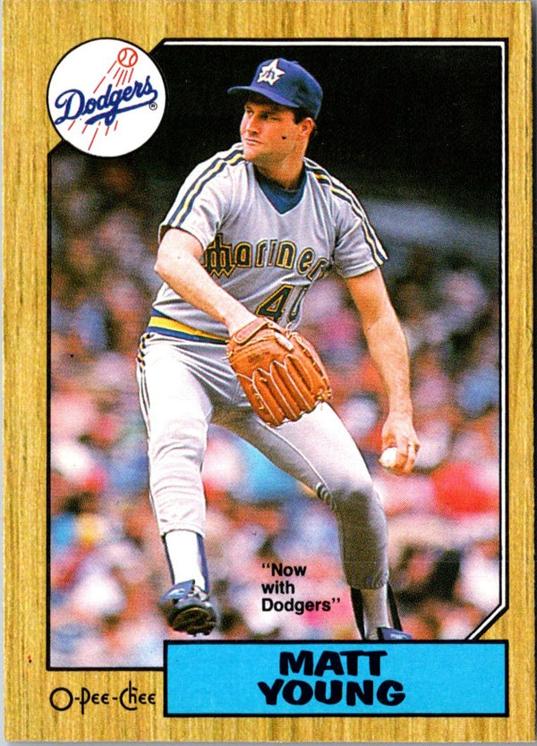 1987 O-Pee-Chee Matt Young #19