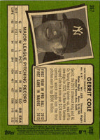 2019 Topps Archives Justin Verlander/Gerrit Cole/Chris Sale #367