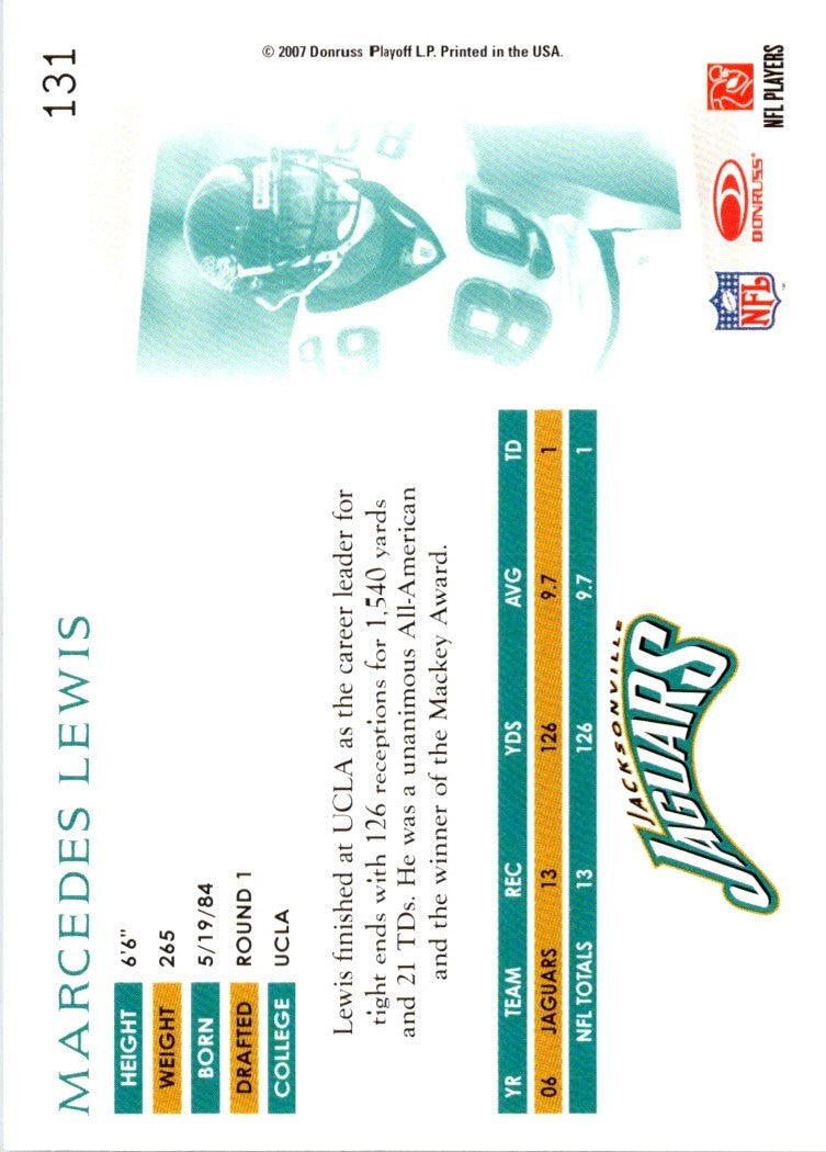 2007 Donruss Threads Marcedes Lewis