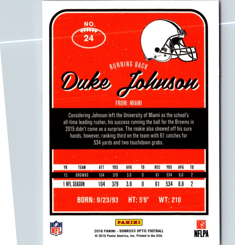 2016 Donruss Optic Duke Johnson