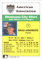 1990 CMC Oklahoma City 89ers Brad Arnsberg #7