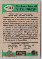 1991 Bowman Football Steve Walsh #343