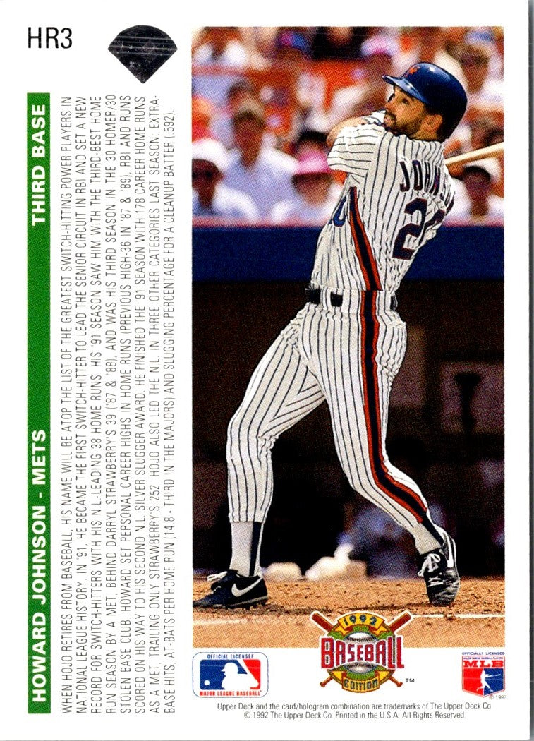 1992 Upper Deck Home Run Heroes Howard Johnson