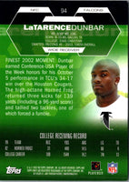 2003 Finest LaTarence Dunbar #94 Rookie