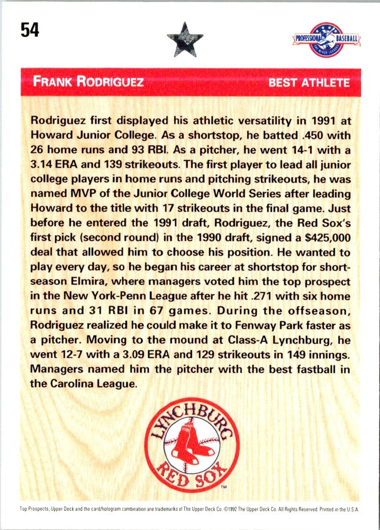 1992 Upper Deck Minors Frank Rodriguez