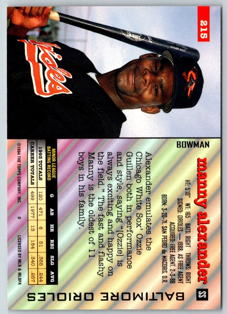 1994 Bowman Manny Alexander