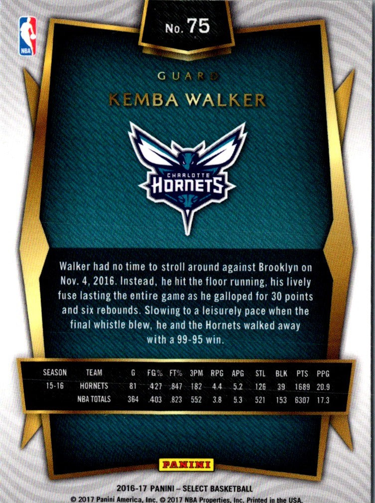 2016 Panini Select Kemba Walker