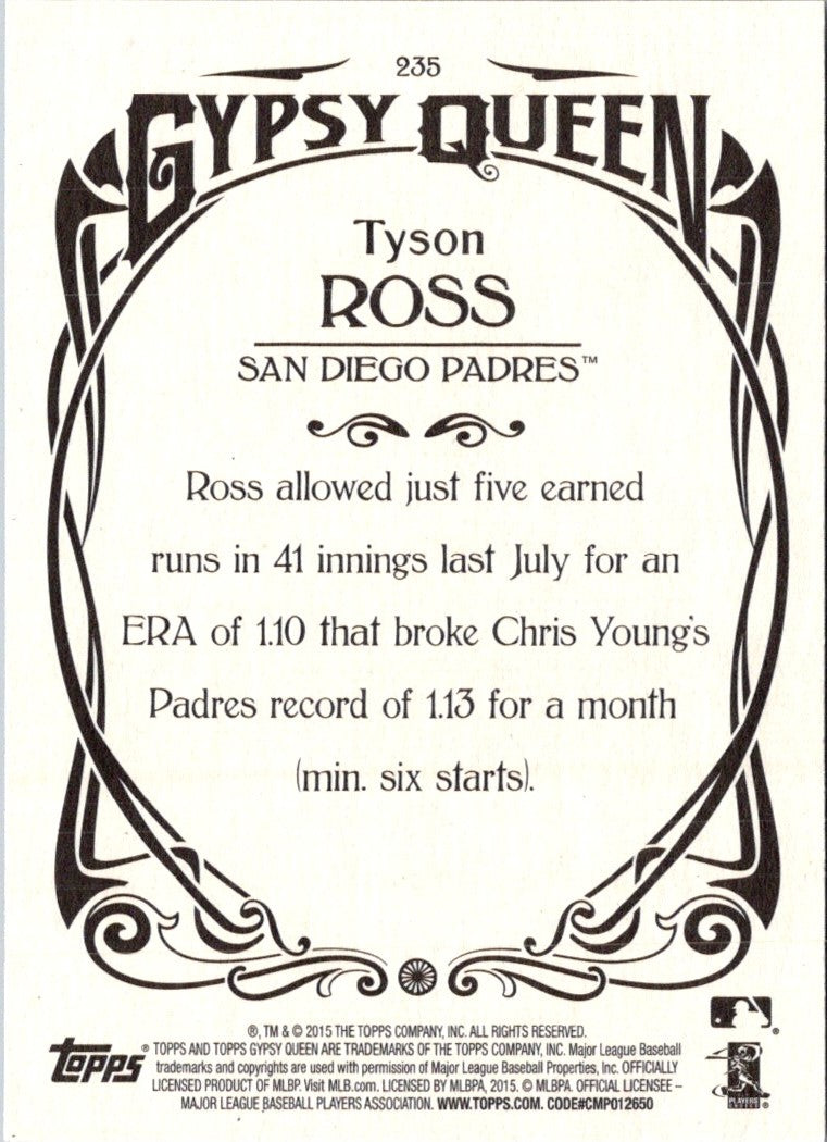 2015 Topps Gypsy Queen Tyson Ross