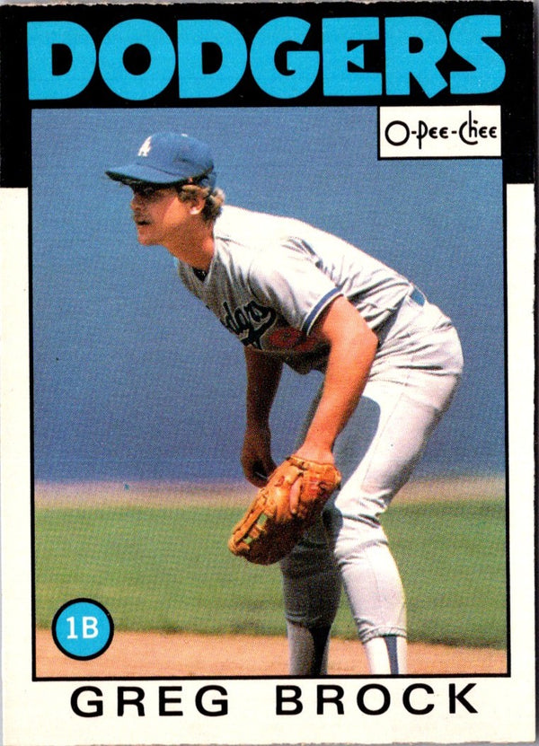 1986 O-Pee-Chee Greg Brock #368