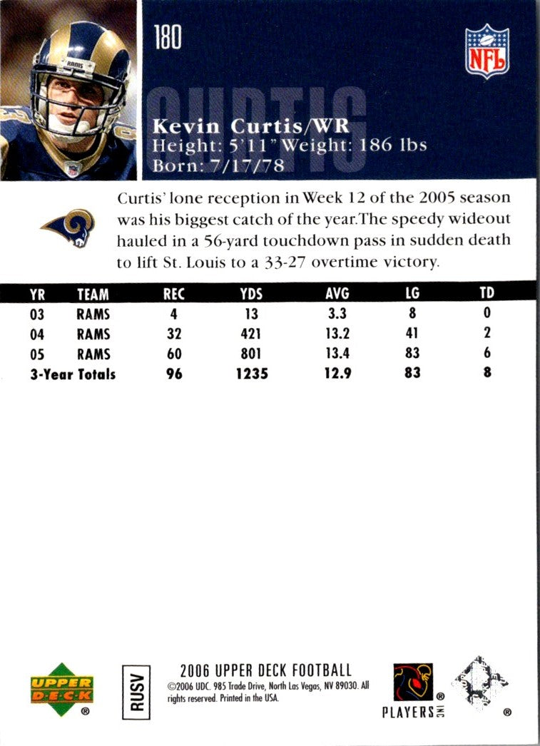 2006 Upper Deck Kevin Curtis