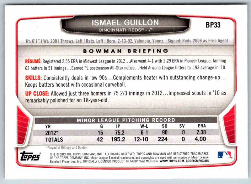 2014 Bowman Ismael Guillon