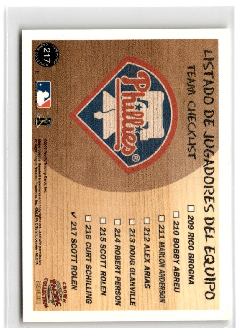 2000 Pacific Crown Collection Scott Rolen