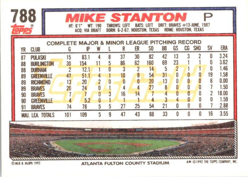 1992 Topps Mike Stanton