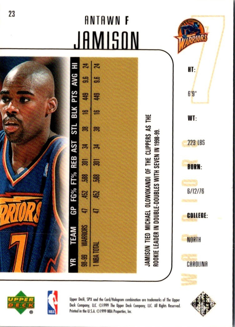 1999 SPx Antawn Jamison