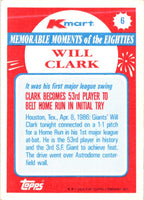 1988 Topps Kmart Memorable Moments Will Clark #6