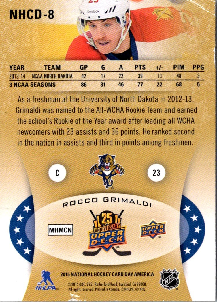 2014 Upper Deck National Hockey Card Day USA Rocco Grimaldi