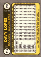 1981 Fleer Davy Lopes #114B NM-MT+