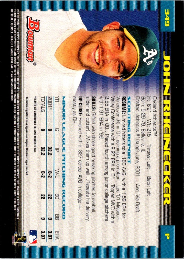 2002 Bowman John Rheinecker