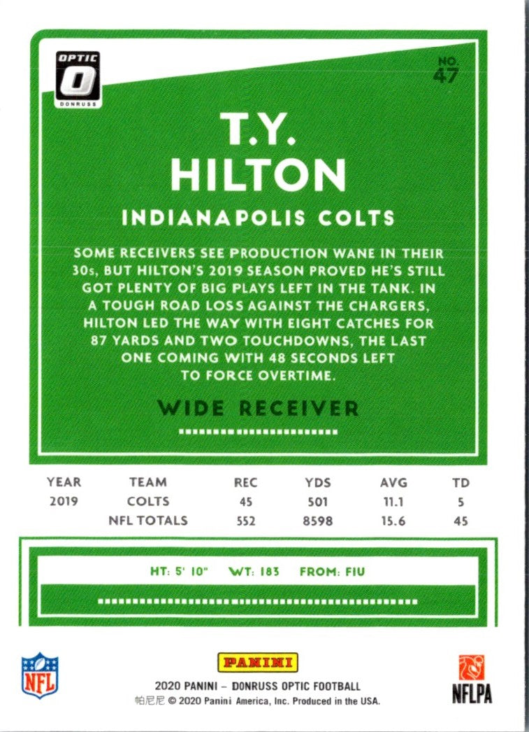 2019 Panini T.Y. Hilton