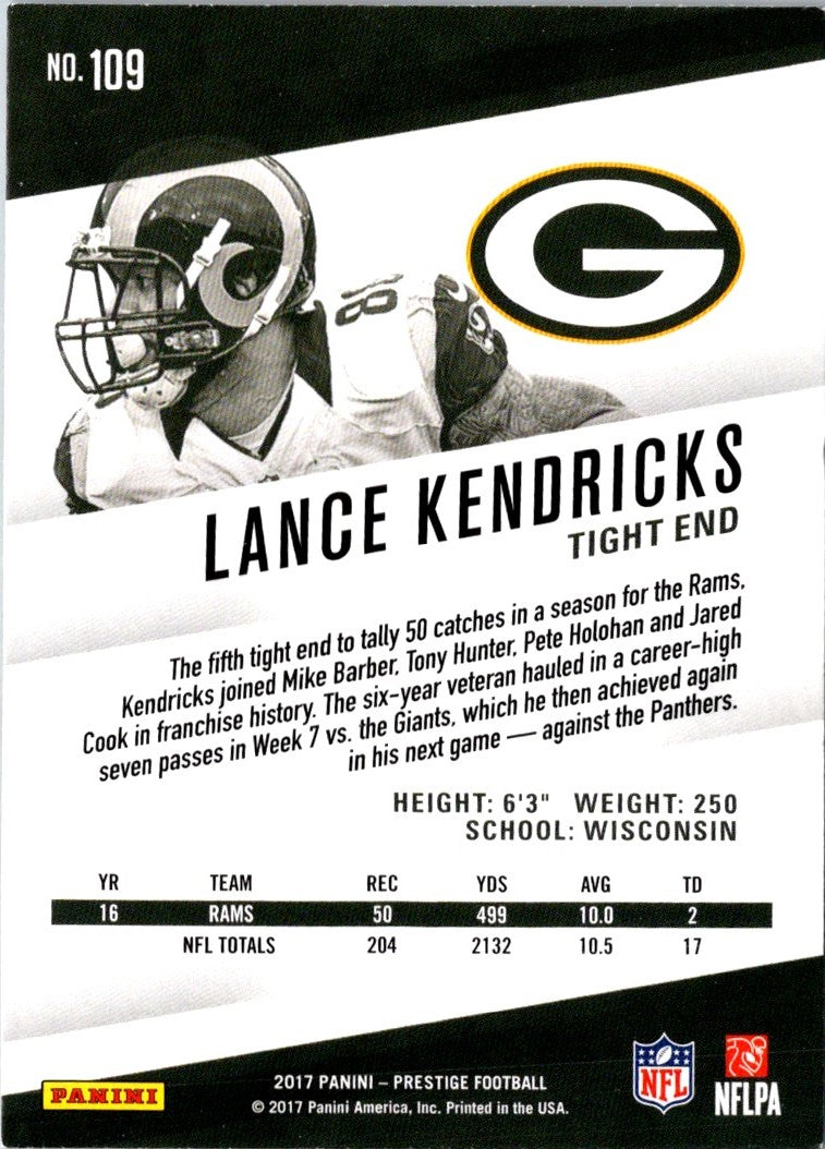 2017 Panini Prestige Lance Kendricks