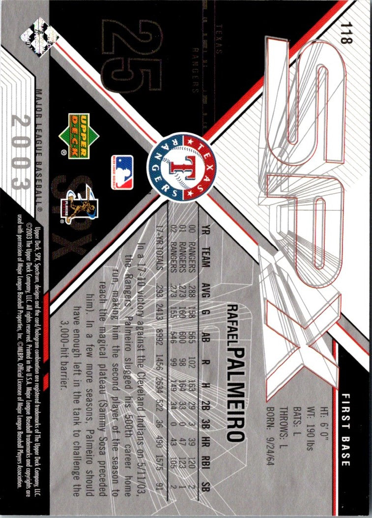 2001 Upper Deck Texas Rangers