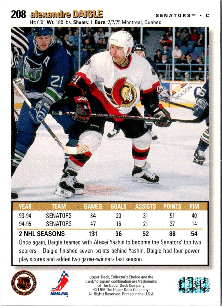 1995 Collector's Choice Player's Club Alexandre Daigle