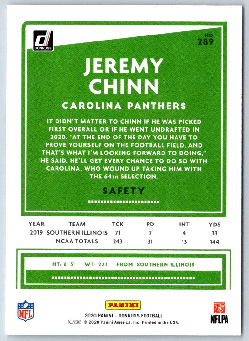 2020 Donruss Jeremy Chinn