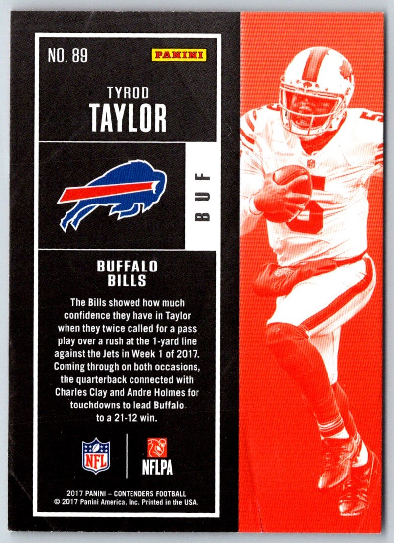 2017 Panini Contenders Tyrod Taylor