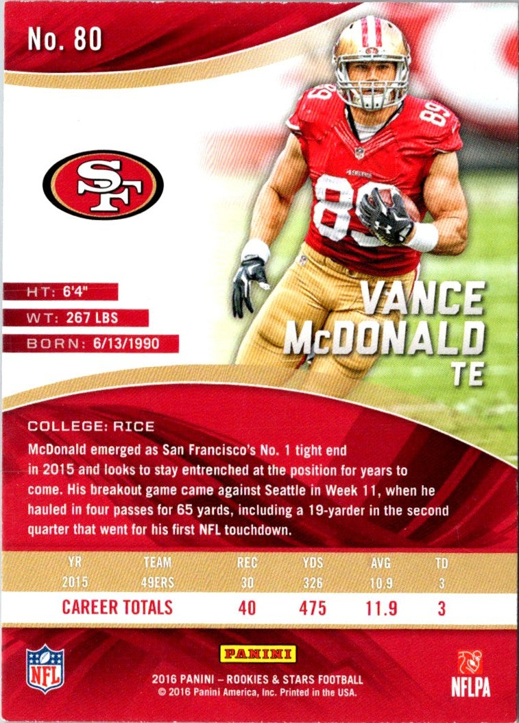 2016 Panini Vance McDonald